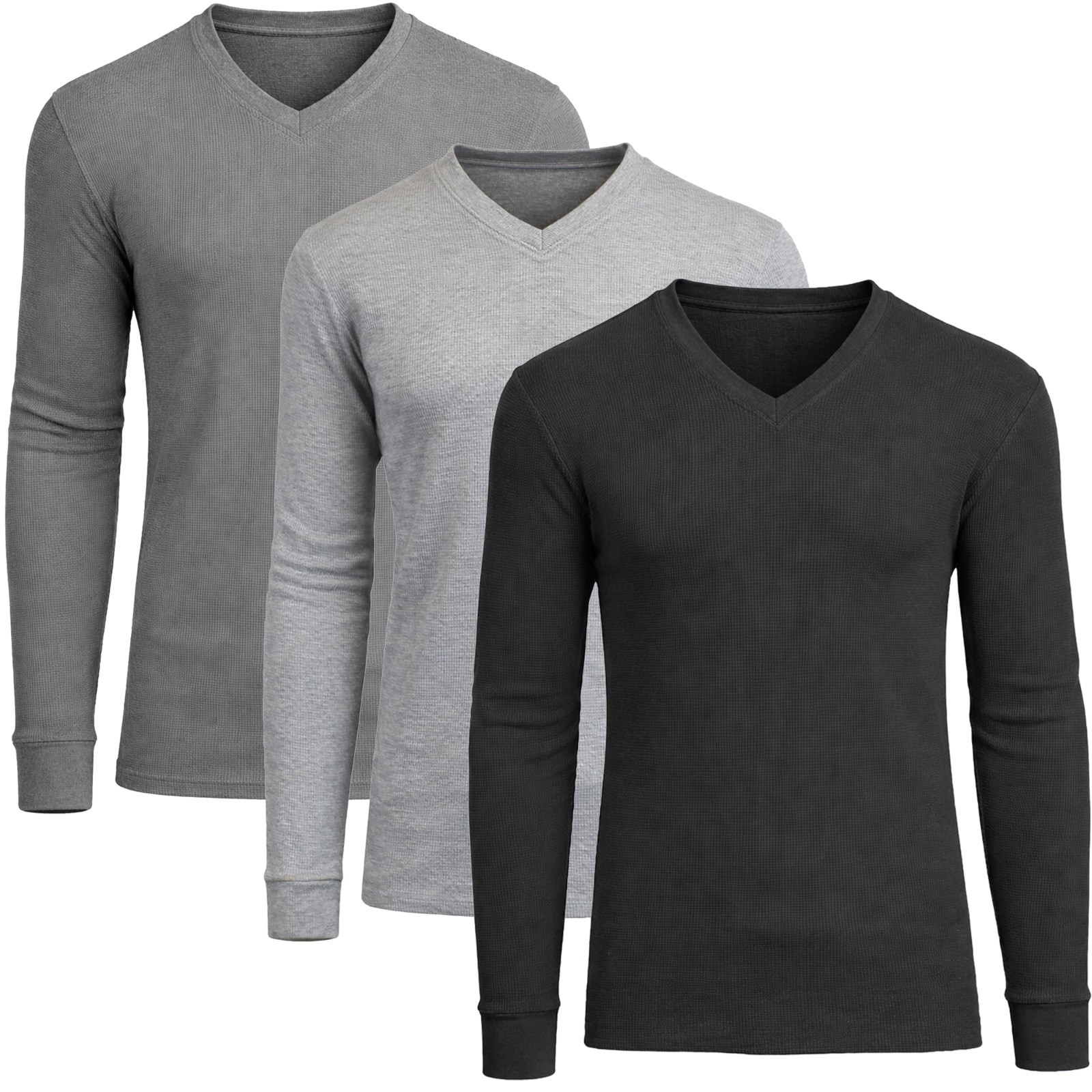 3-Pack Men's Long Sleeve Thermal Shirts (Sizes- S-2XL) gallery