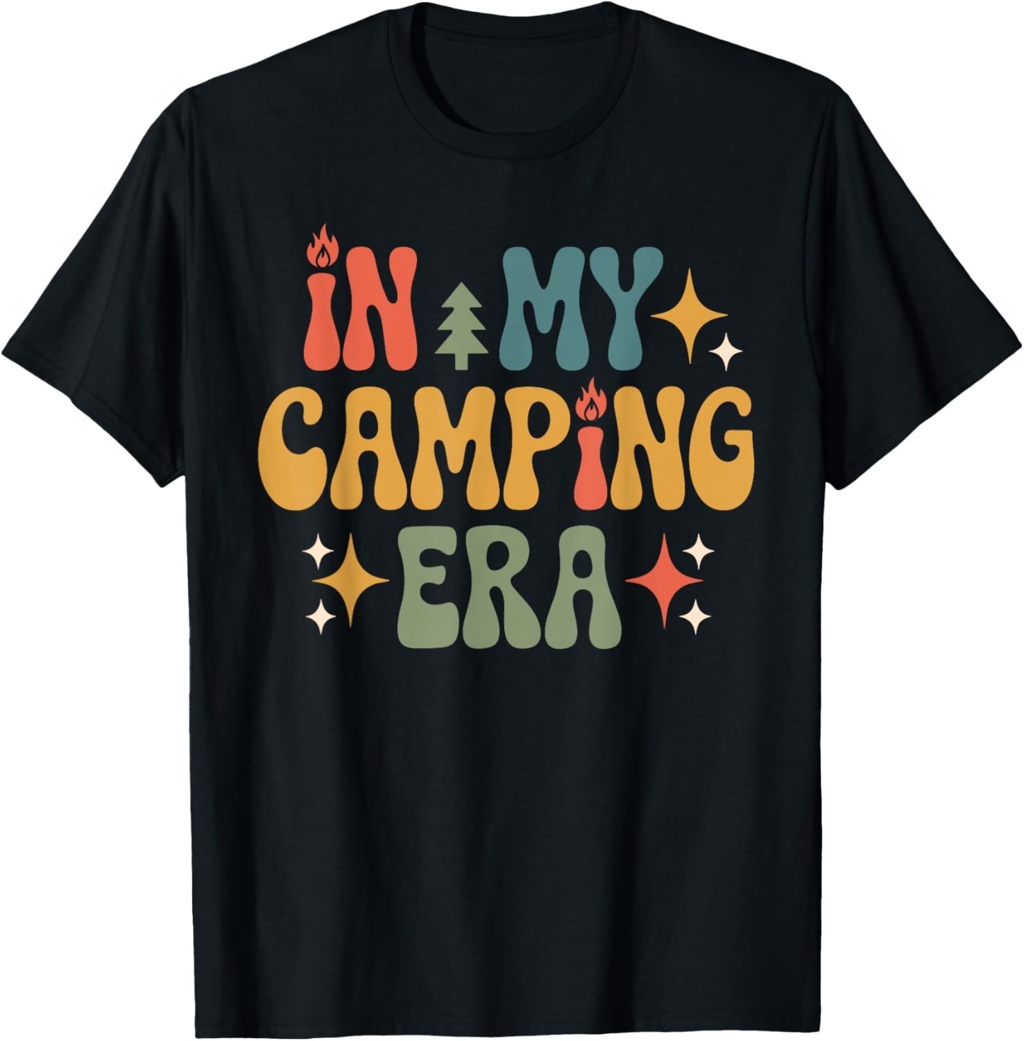Cool Camping Art for Men Women Kids Outdoor Camping Lovers T-Shirt S-3XL