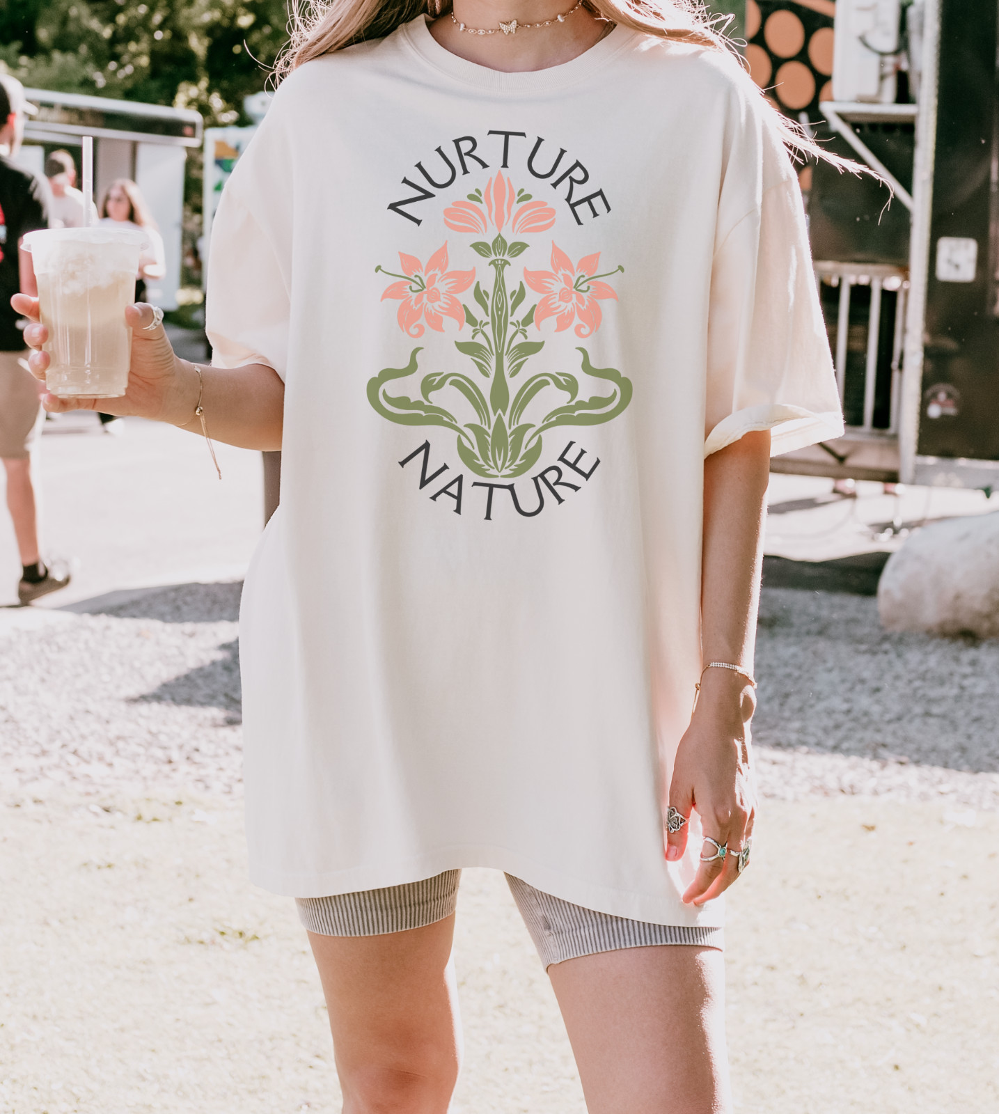 Nurture Nature Flower Graphic T-Shirt - Comfortable and Stylish Casual Wear gallery