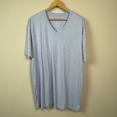 David Archy V-Neck Undershirt Mens XL White Gray Bamboo Rayon 2 Pack Soft Basic