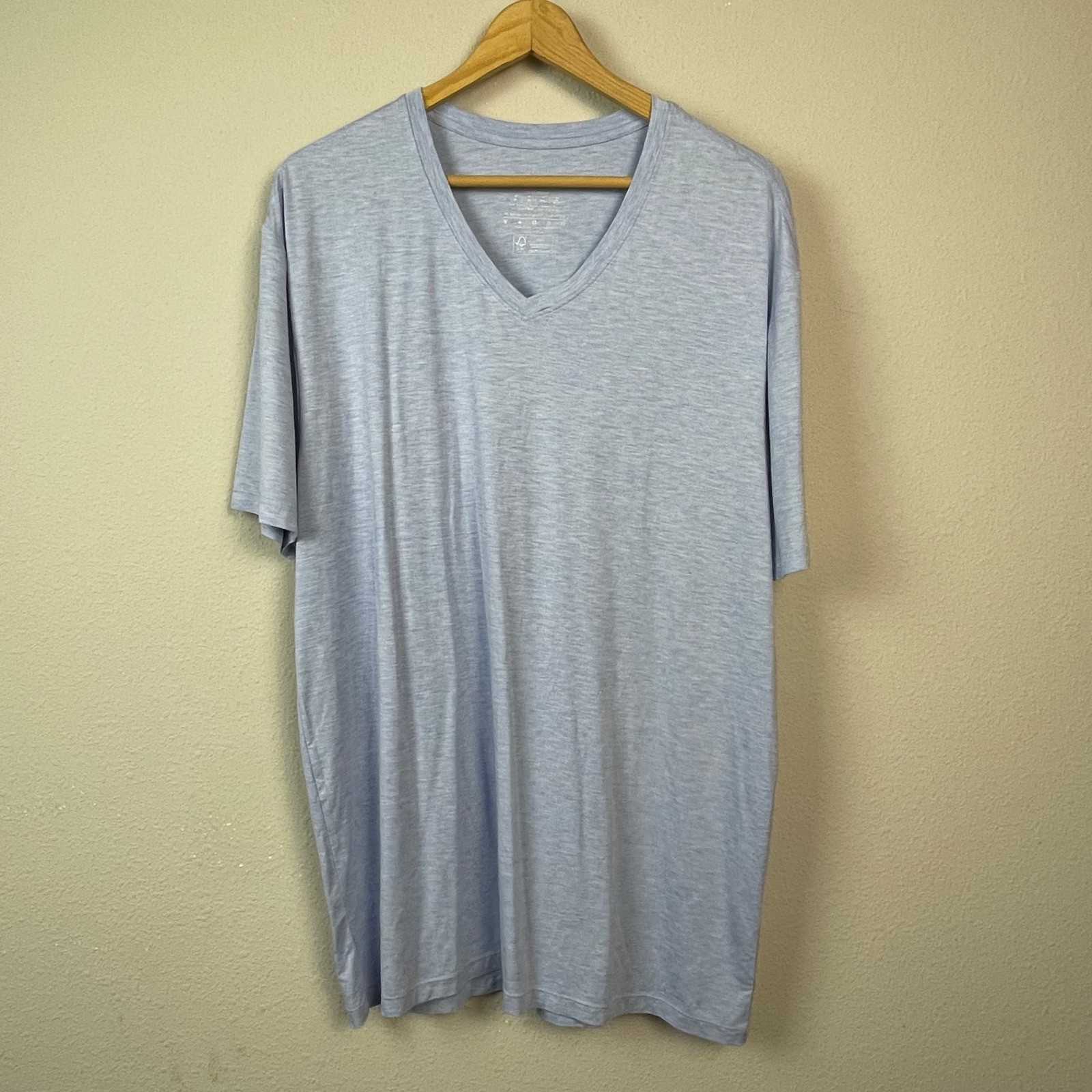 David Archy V-Neck Undershirt Mens XL White Gray Bamboo Rayon 2 Pack Soft Basic gallery