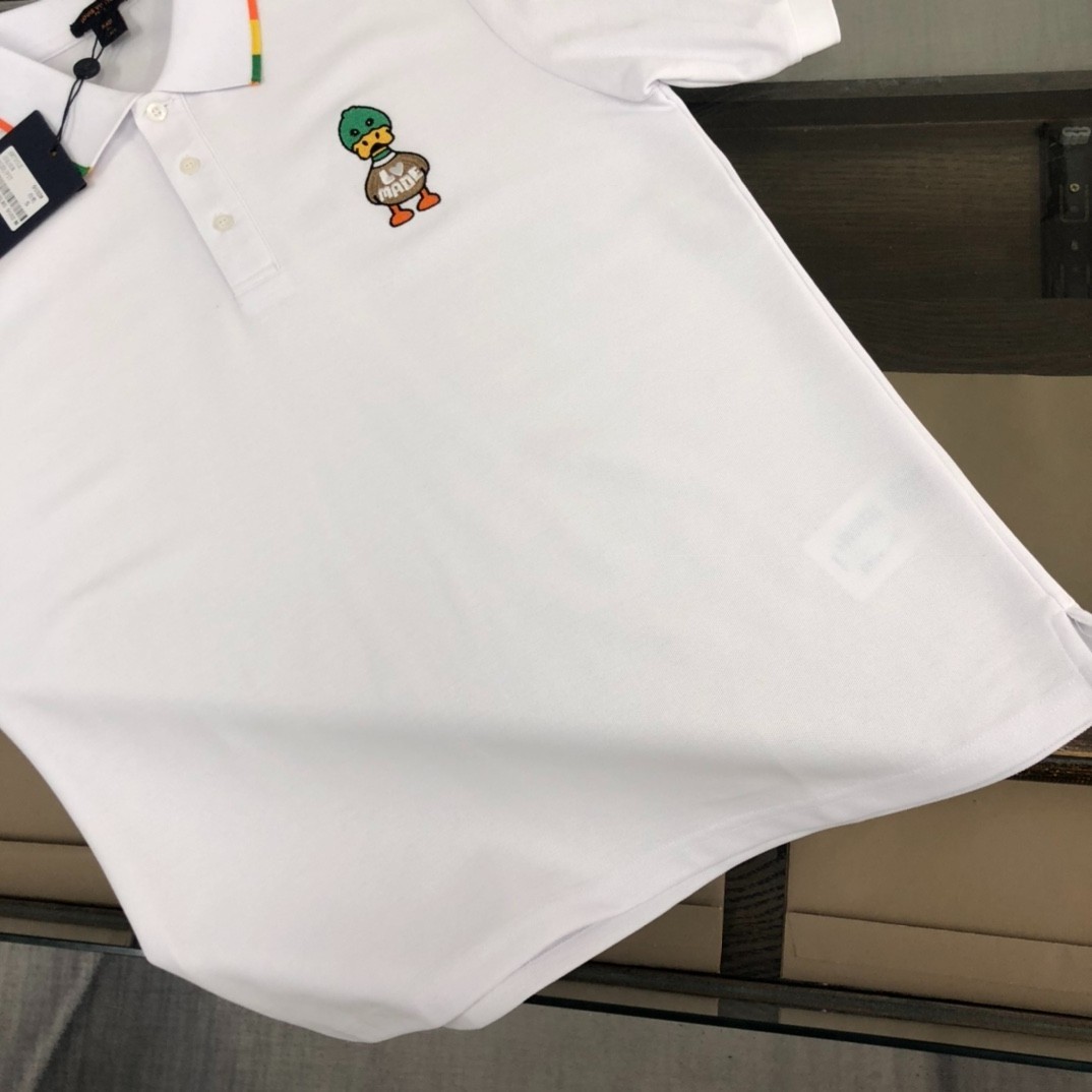 Moncler White Collared Summer Short-Sleeve Polo Shirt L gallery