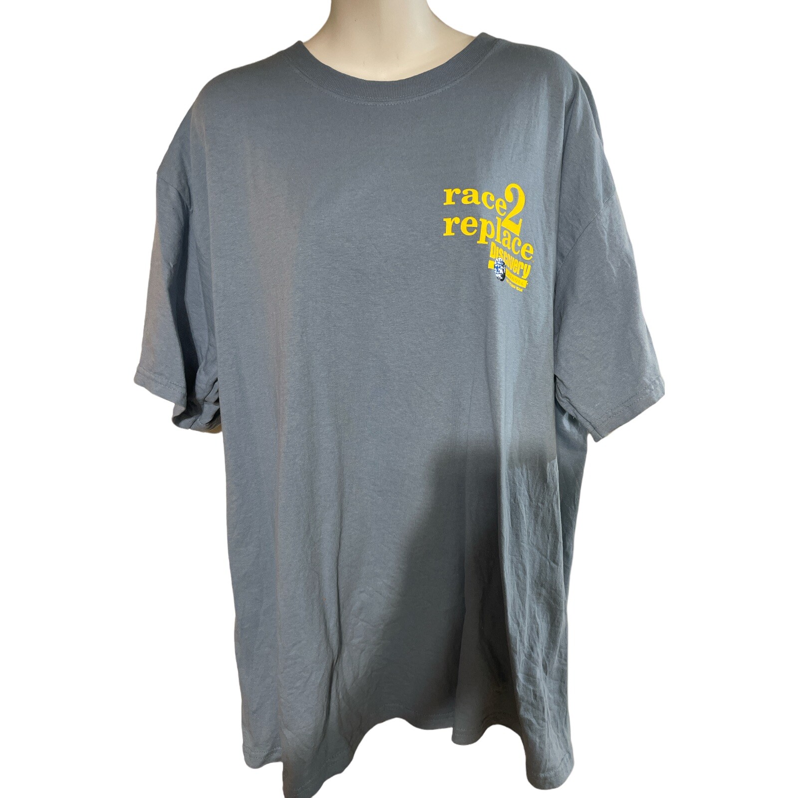 race to replace discovery channel pro cycling team blue T-shirt size extra-large