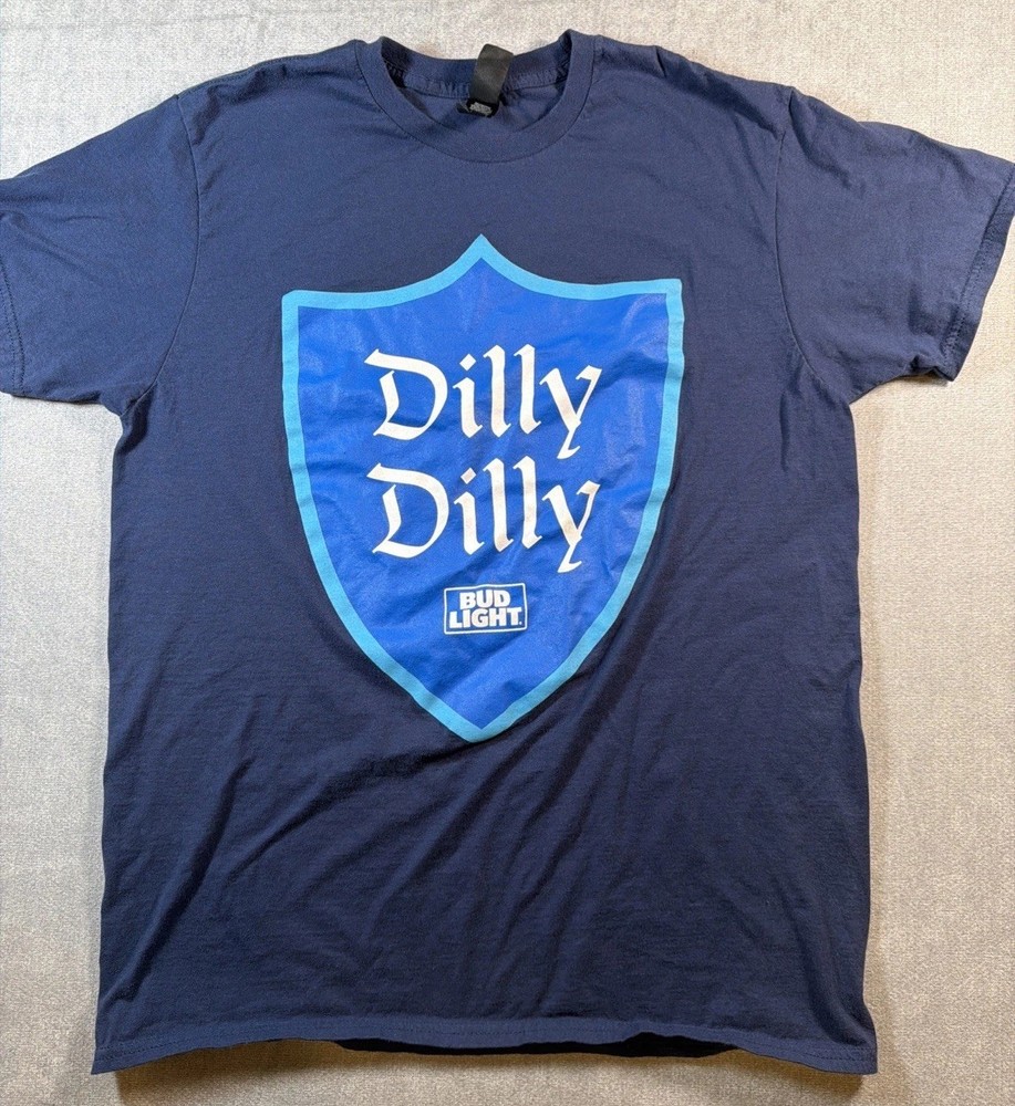 *Hanes Dilly Dilly Bud Light T Shirt Blue Size Adult L