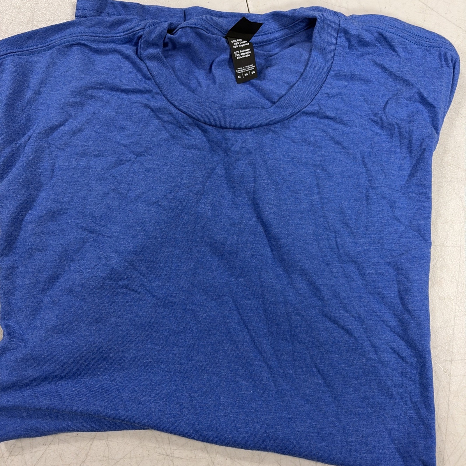 District Perfect Tri DTG Crew-Neck Adult T-Shirt Short Sleeve Blue Size XL New gallery
