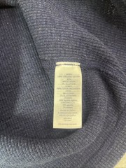 FAHERTY Surplus Waffle Crew Deep Sea Heather Blue Mens Size Lg L Large