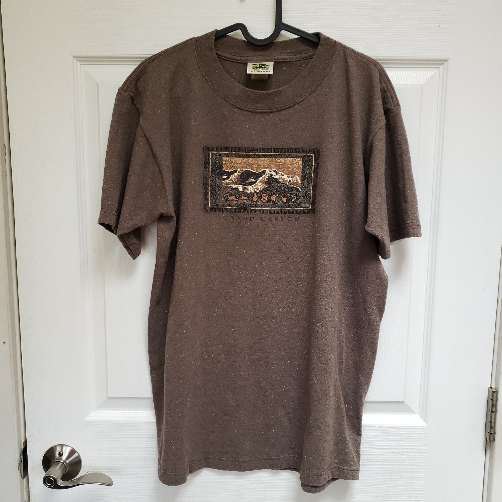 Eco & Mountain Brown Grand Canyon Short Sleeve Crew Neck T-Shirt Mens M gallery