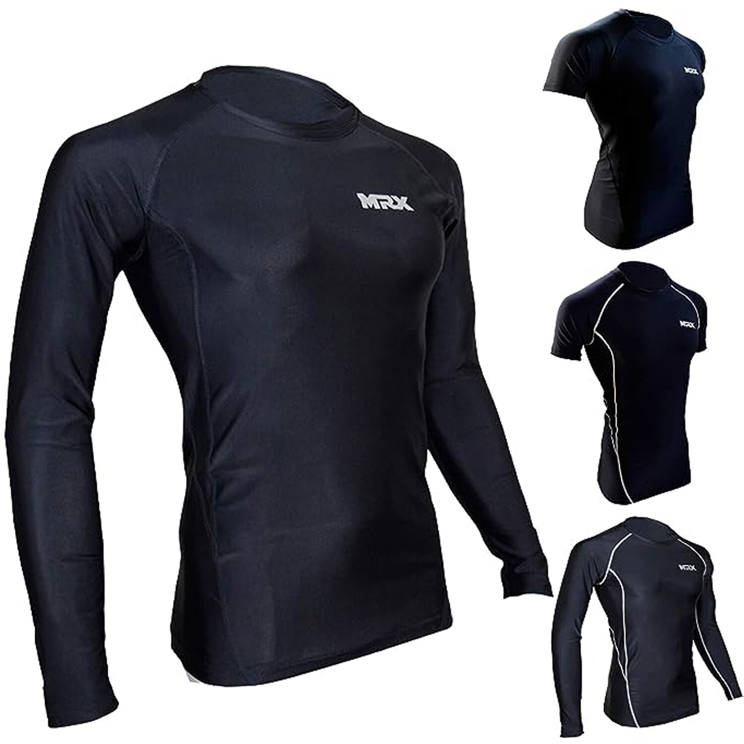 Men’s Compression Shirts Athletic Gym Training Workout Rash Guard Full Sleeve gallery