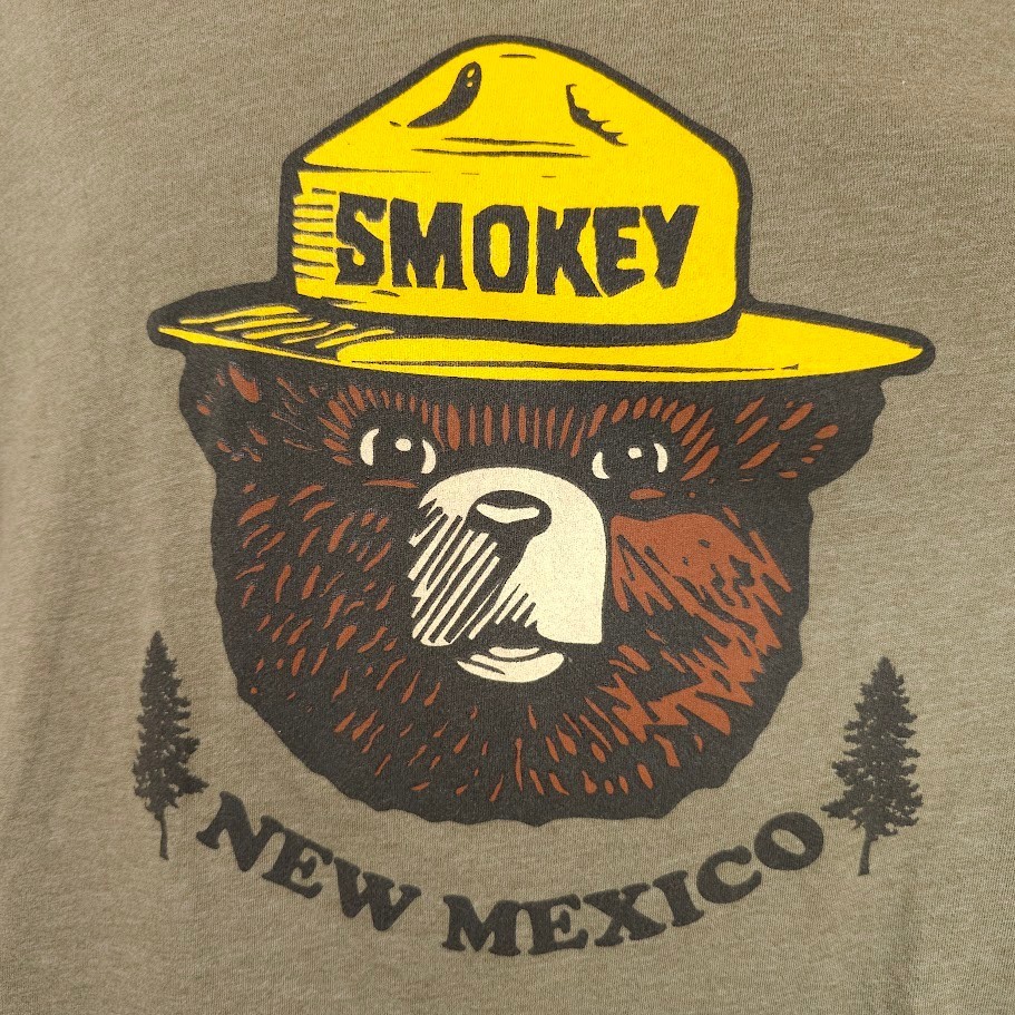 Smokey The Bear T Shirt Mens Size XL Green New Mexico Travel Destination Tee gallery