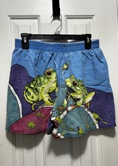 VTG 90s BUDWEISER MENS LARGE GRAPHIC BOXER SHORTS FROGS BUD WEIS ER