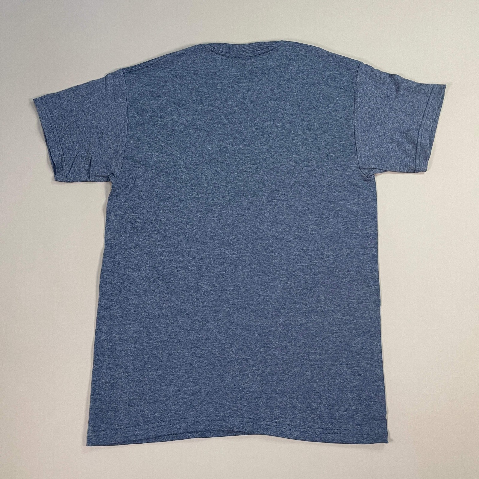 M&O Gold Soft Touch Blank T-Shirt 50/50 Cotton/Poly Sz S Navy Heather 4800 (New) gallery