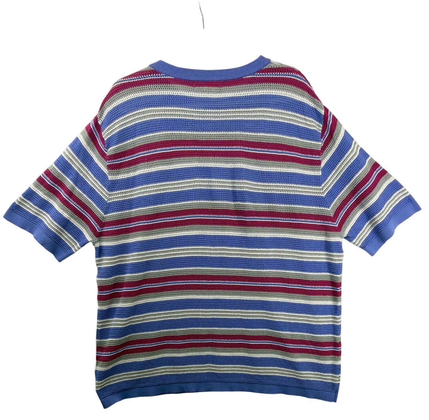 Cotton On Mens Shirt Sz XL Periwinkle/Magenta Striped Knit Tee Beachy Modern gallery