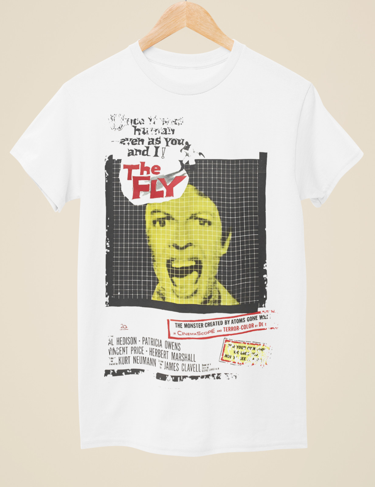 The Fly (1958) - Movie Poster Inspired Unisex White T-Shirt gallery