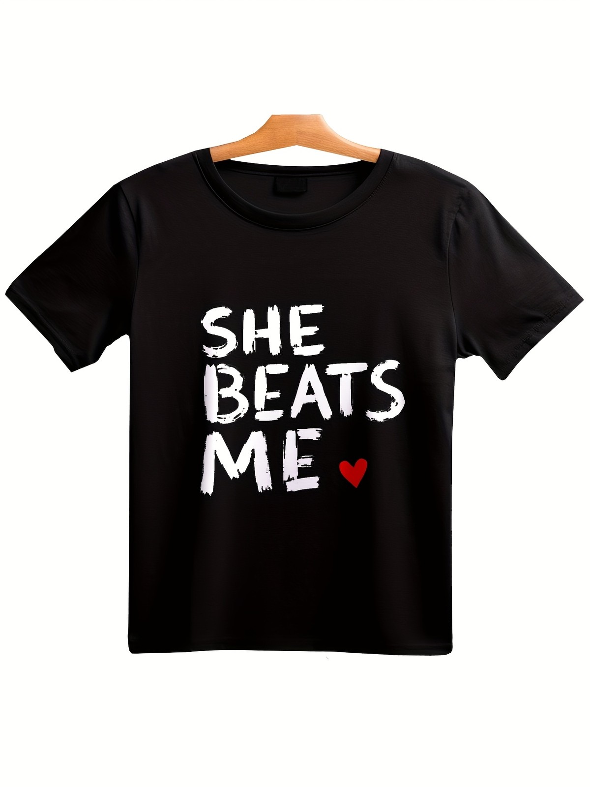 Funny I Do Beat Him Graphic T-Shirt Unisex Oversized Relaxed Crew Neck Short√ gallery