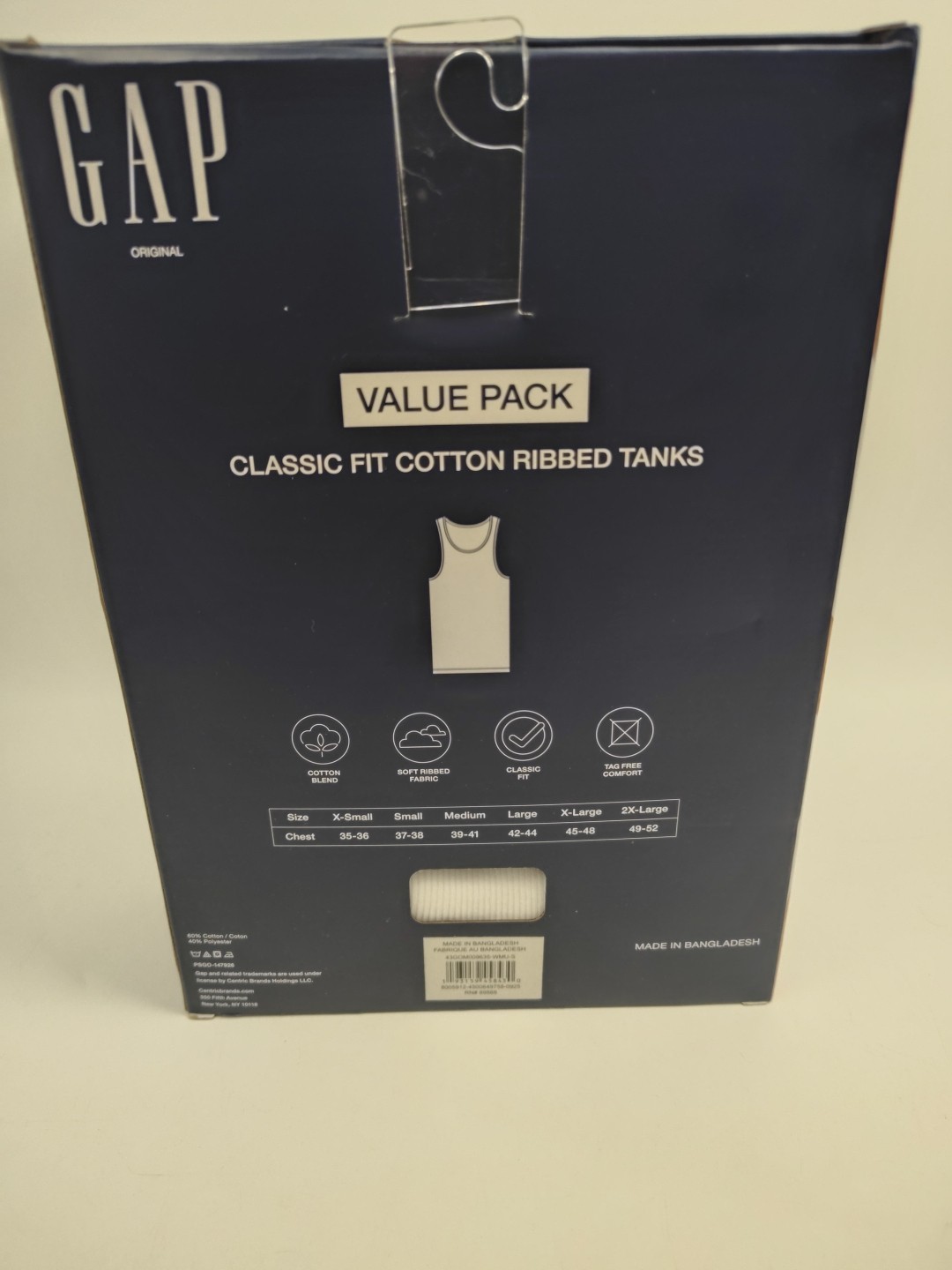 Gap 5 Pack Cotton Ribbed Classic Fit Tank Tops Black White & Gray Size Small New gallery