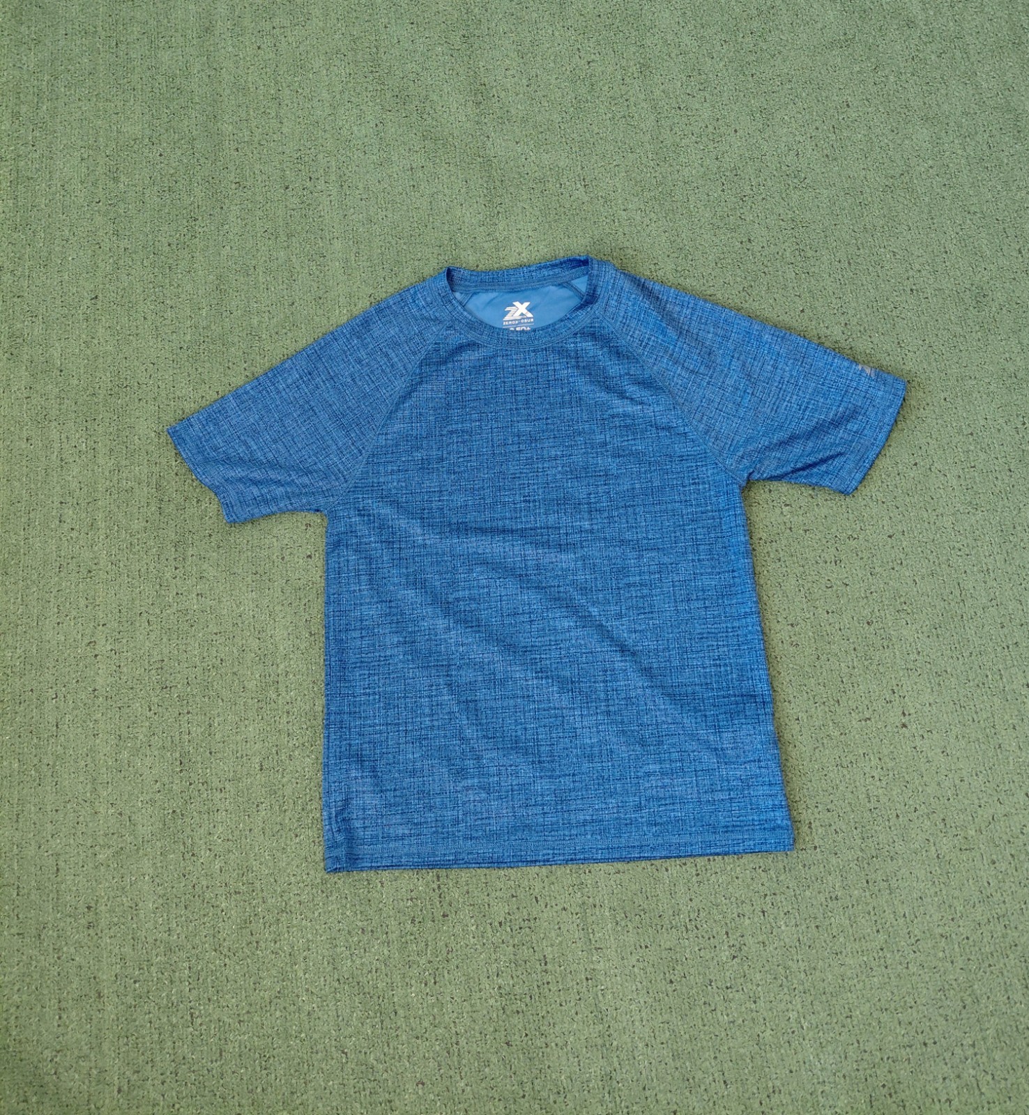ZeroXposur Sun Protection Stretch Quick Dry Blue T Shirt Sz Small gallery