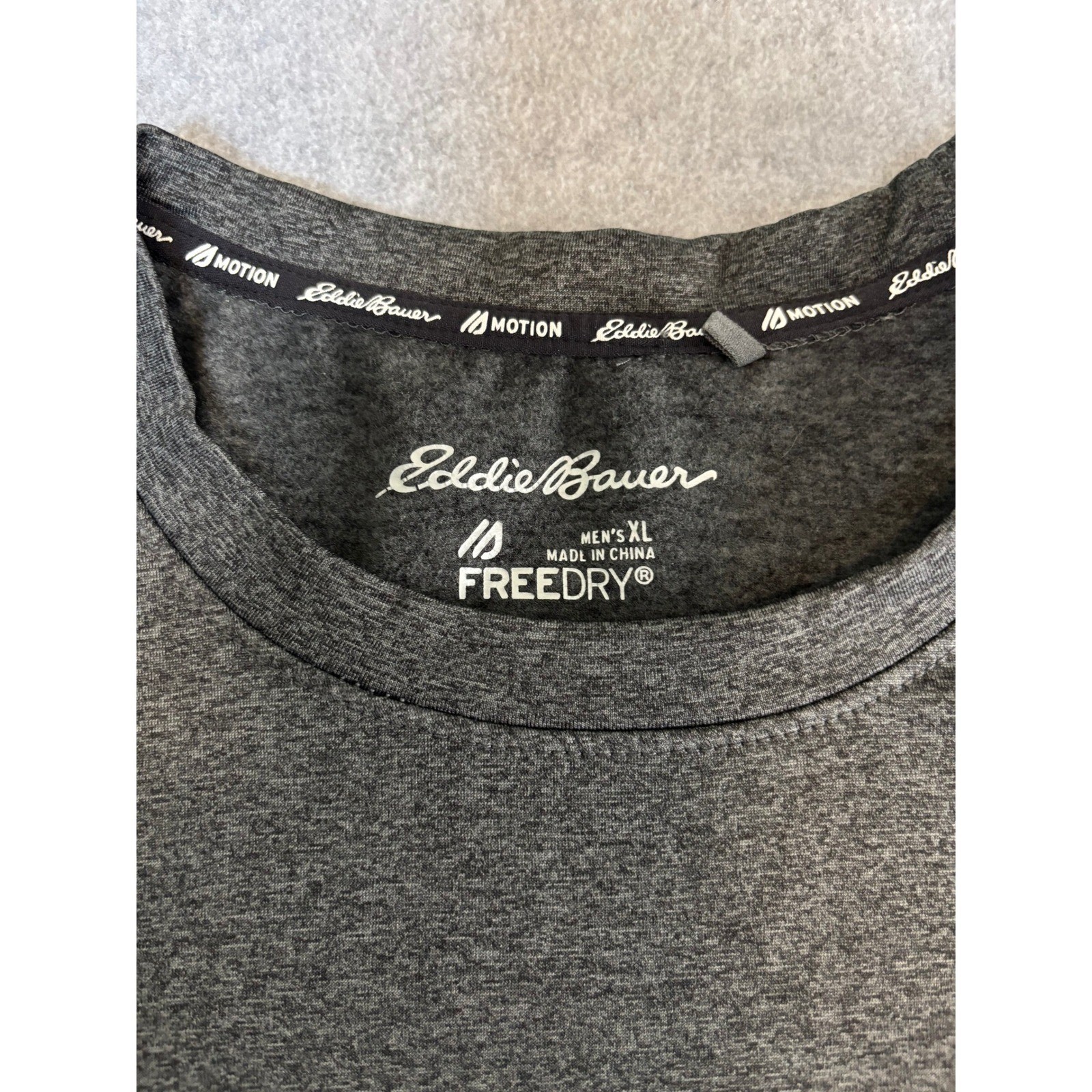Eddie Bauer Mens XL Gray FreeDry Motion Long Sleeve Performance Outdoor Shirt gallery
