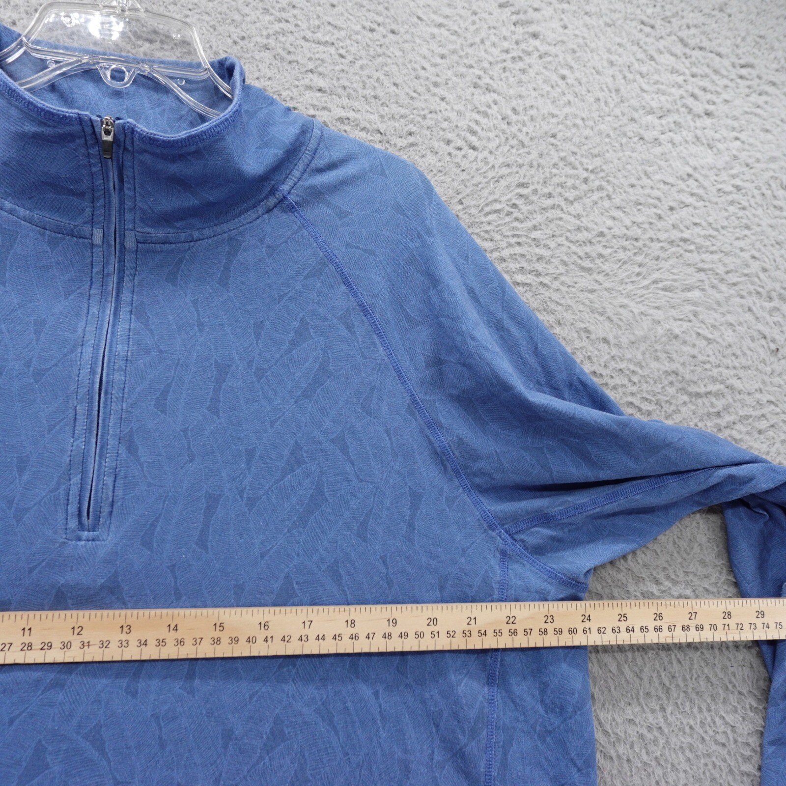 Henri Costa 1/4 Zip Pullover Shirt XL Blue Mens Coastal Lightweight Long Sleeve gallery