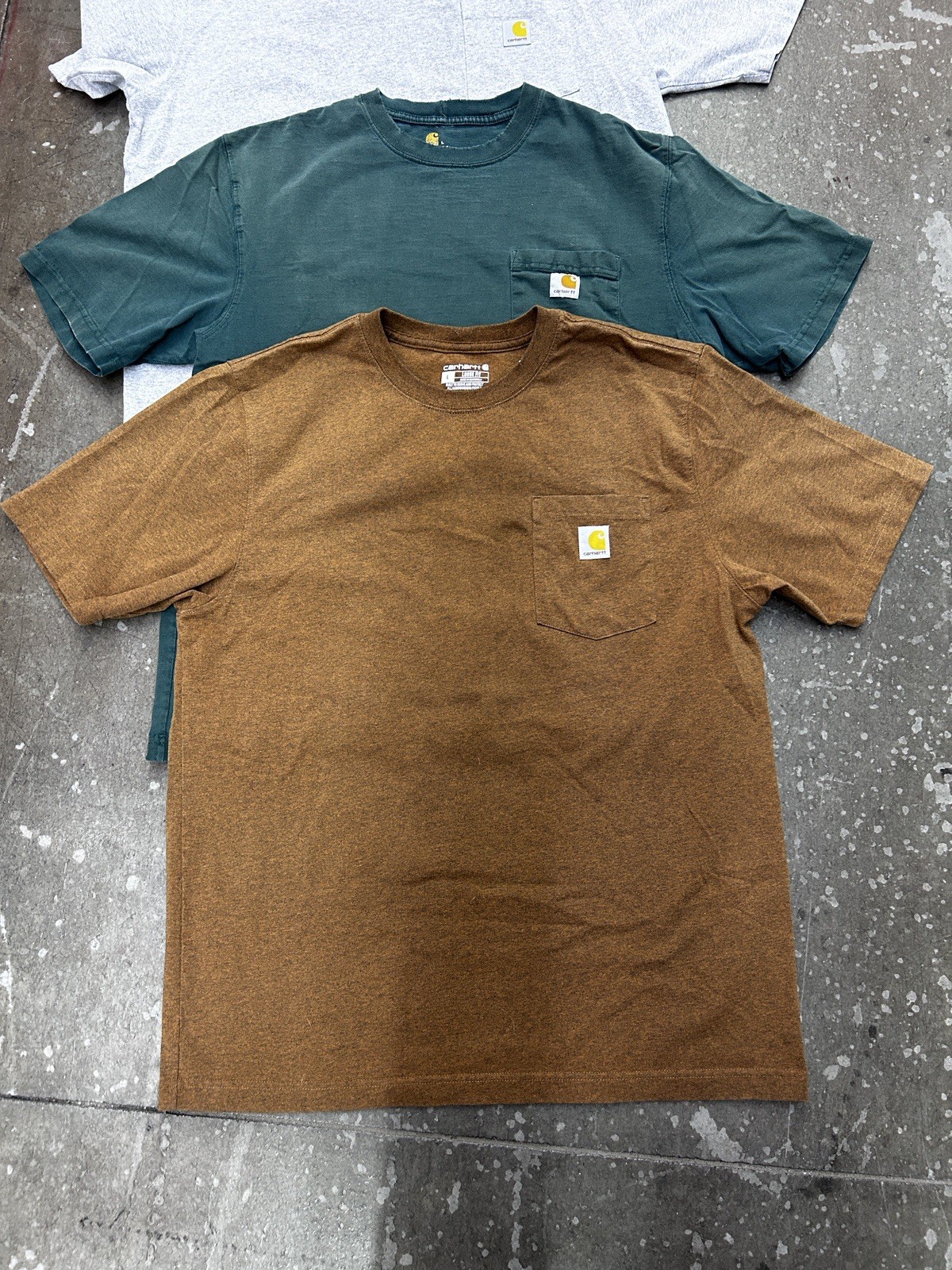 Lot Of 7 Carhartt Pocket T-Shirts Mens Large Loose Fit Mixed Colors Workwear gallery
