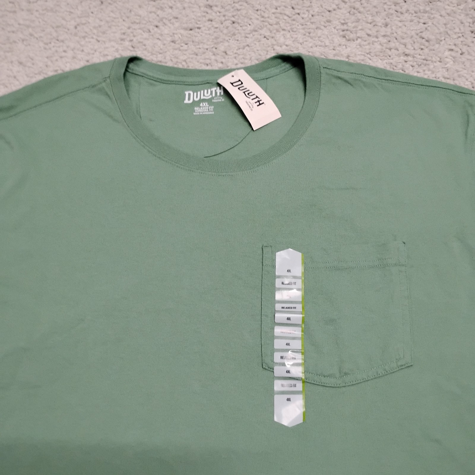 Duluth Trading Co Shirt Mens 4XL Green Pocket Relaxed Fit Longtail Tee Work gallery