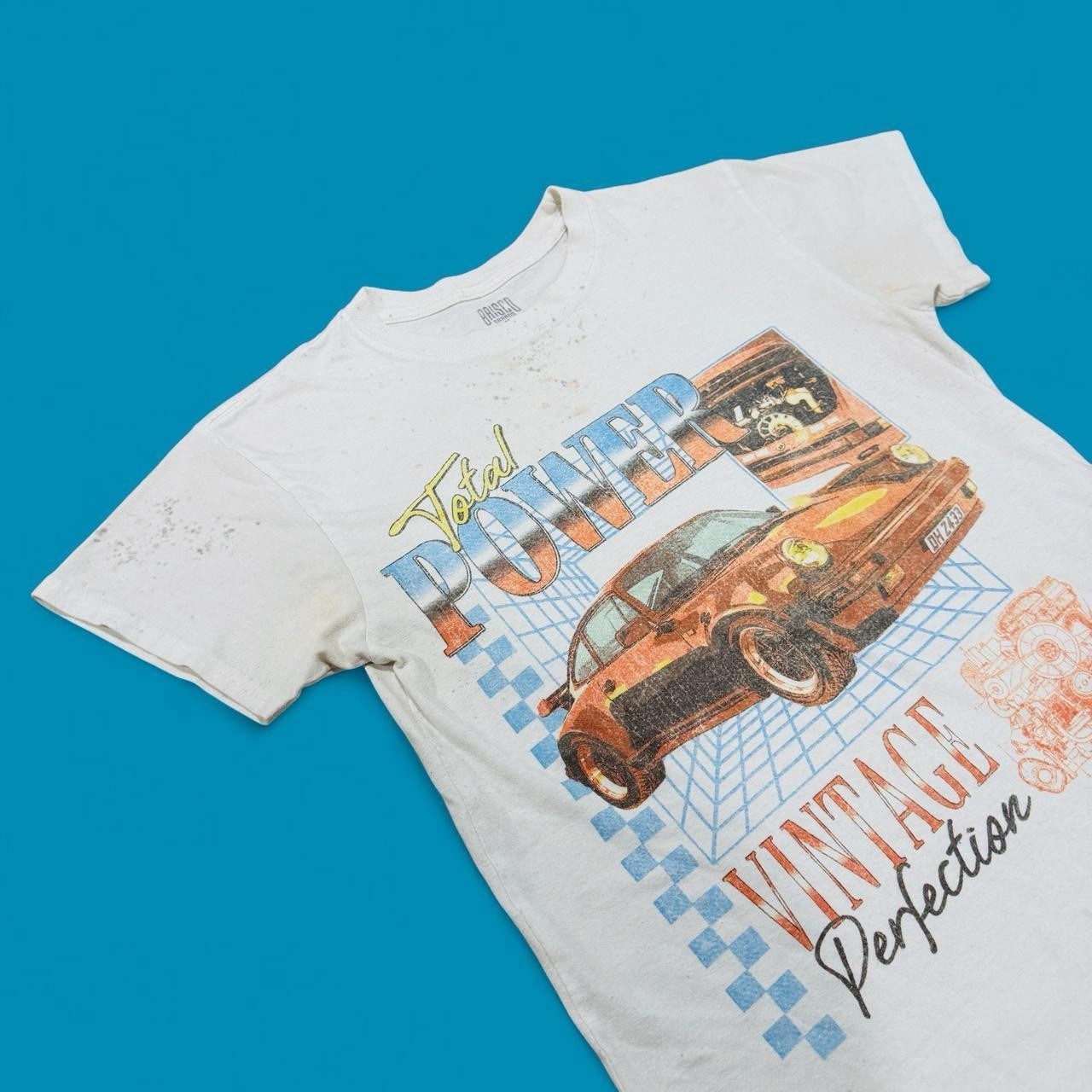 Brisco Apparel Vintage Perfection 80s Porsche Graphic White Tee T-Shirt Unisex M gallery