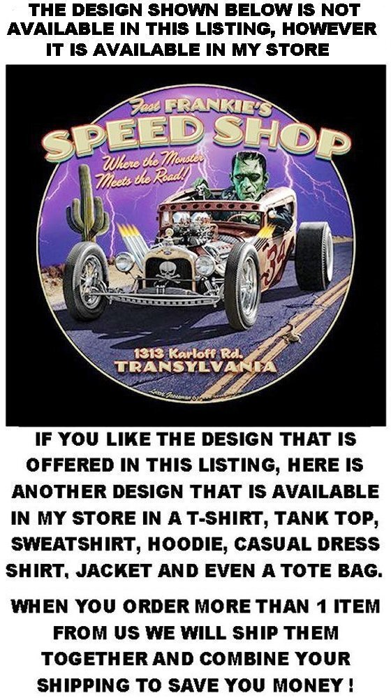 Old School Chop Shop Hot Rat Rod Truck Outlaw Hemi Blower Skull T-shirt AB73 gallery