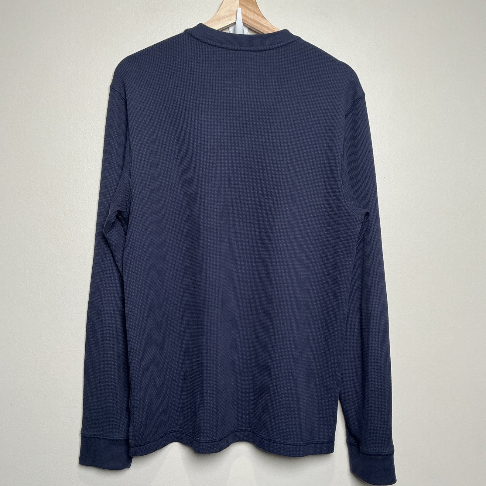 Duluth 40 Grit Henley Thermal Shirt S Standard Fit Untucked Length Blue gallery