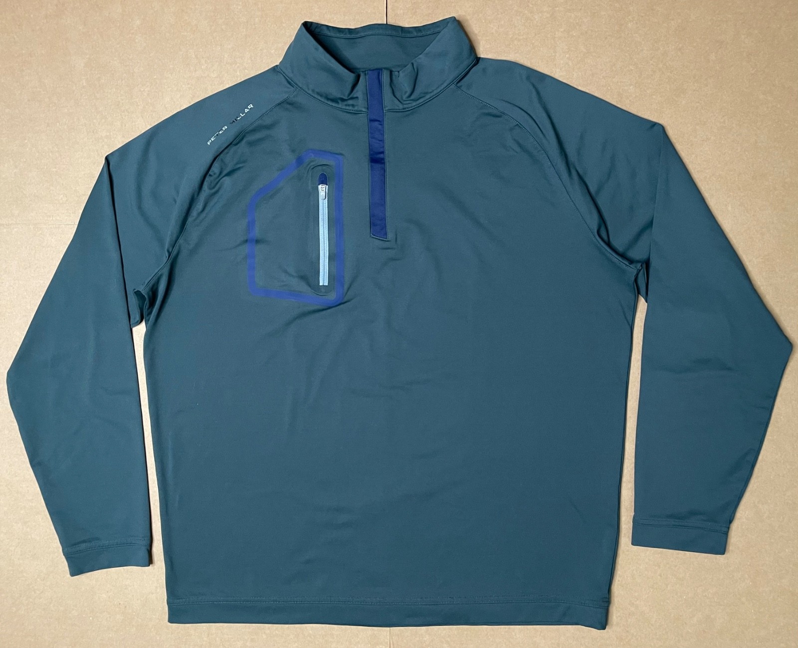 Peter Millar Men’s Large Forge Crown Sport Performance 1/4 Zip Pullover Shirt