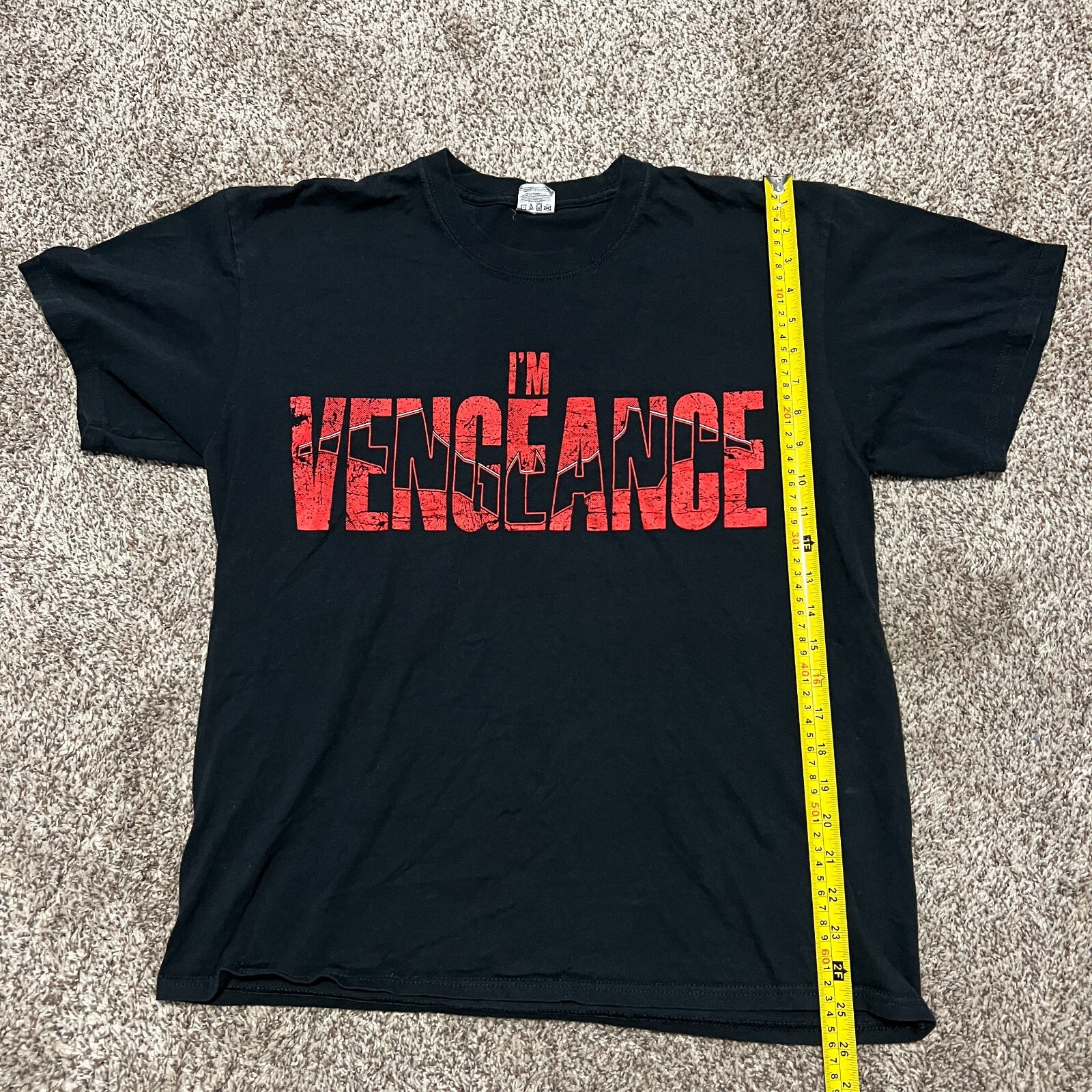 I'm Vengeance Batman Robert Pattinson T Shirt Black Large Cotton Movie Comic gallery
