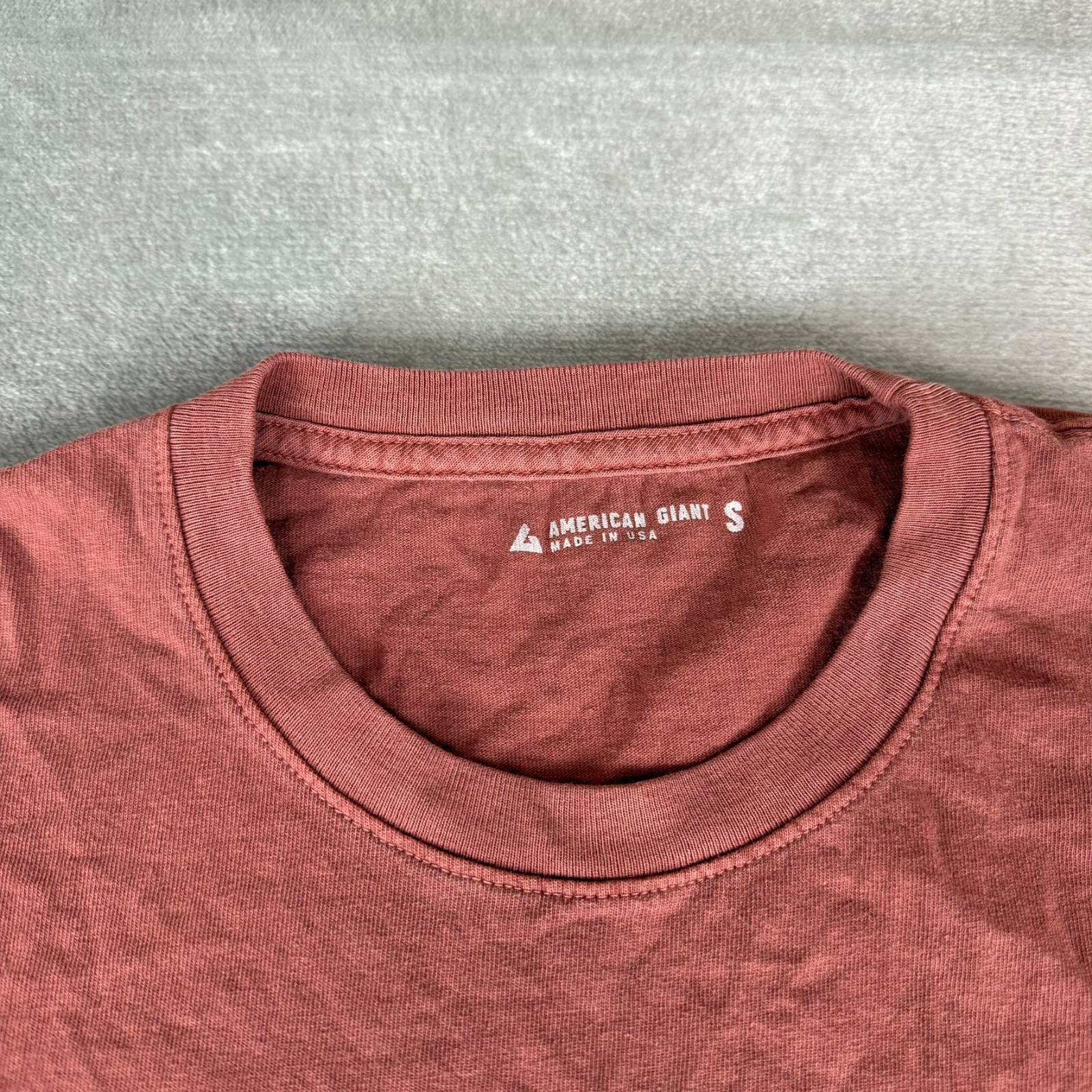 American Giant Vintage Crew Tee T-Shirt Mens Small Spiced Apple Red USA New NWOT gallery