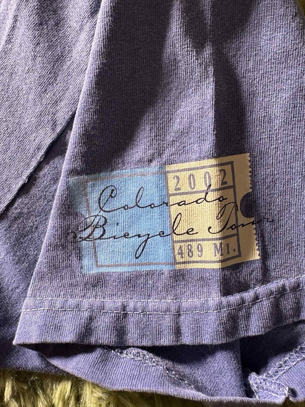 Vintage Y2K Denver Post Office 2002 Post Card Graphic Blue Shirt Size XL!!!! gallery