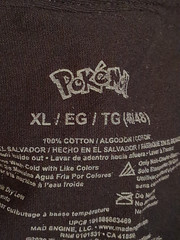 Pokemon Men’s Pikachu Black Short Sleeve T Shirt Size XL