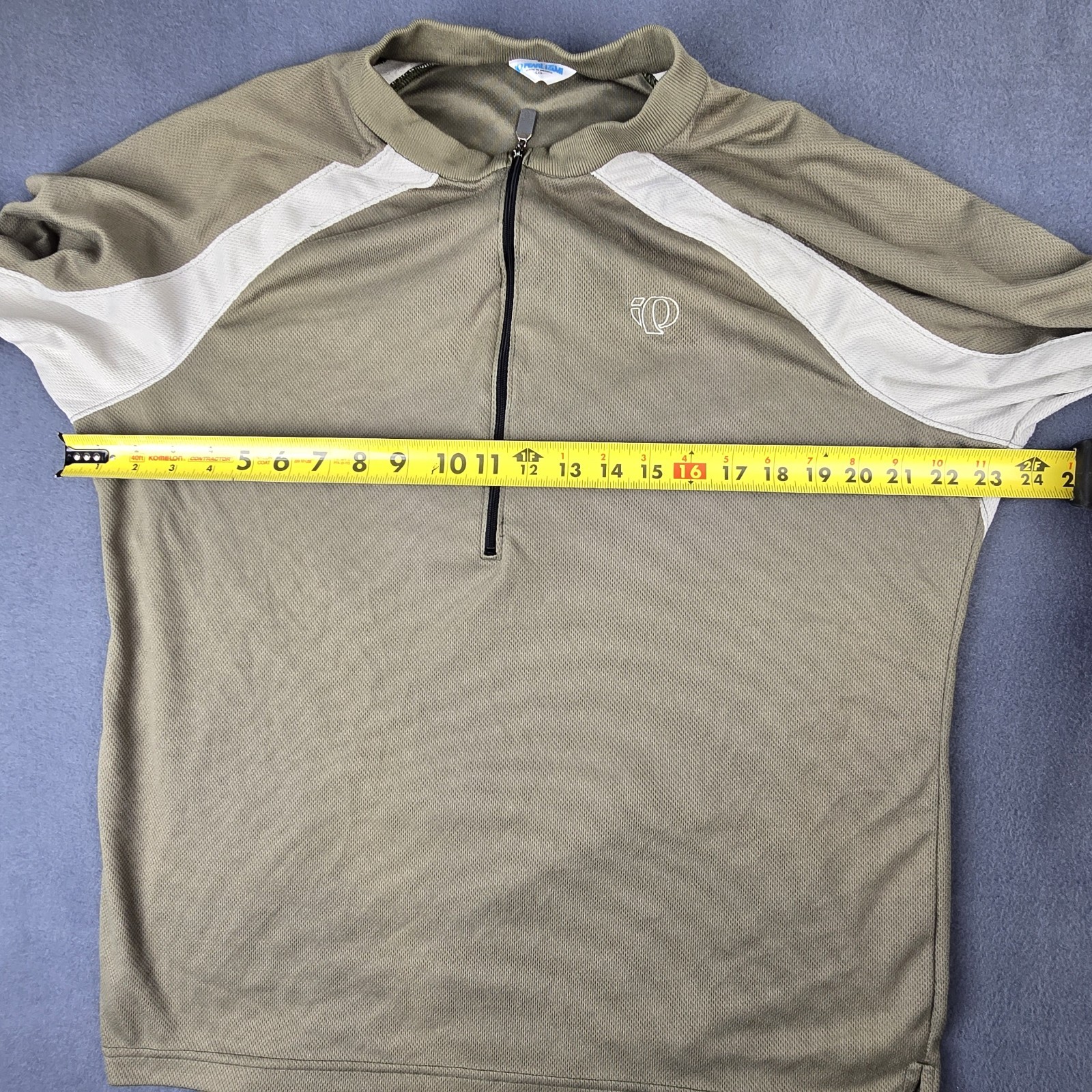 Vintage Pearl Izumi Cycling Shirt Men L Brown 1/4 Zip With Zip Back Pocket gallery