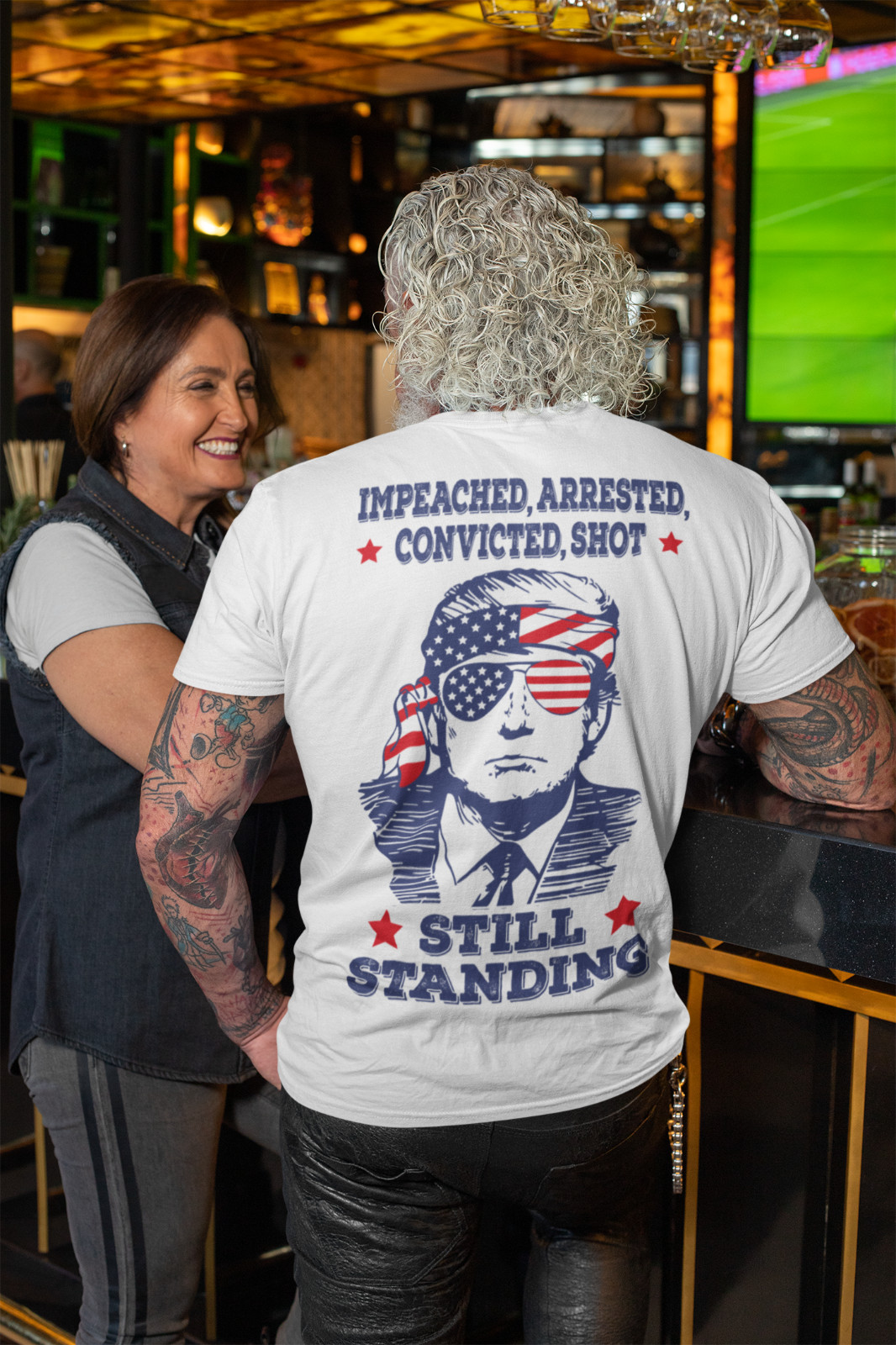 Donald Trump Rally Arrested Shot Support Trump MAGA 2024 Election T-Shirt gallery
