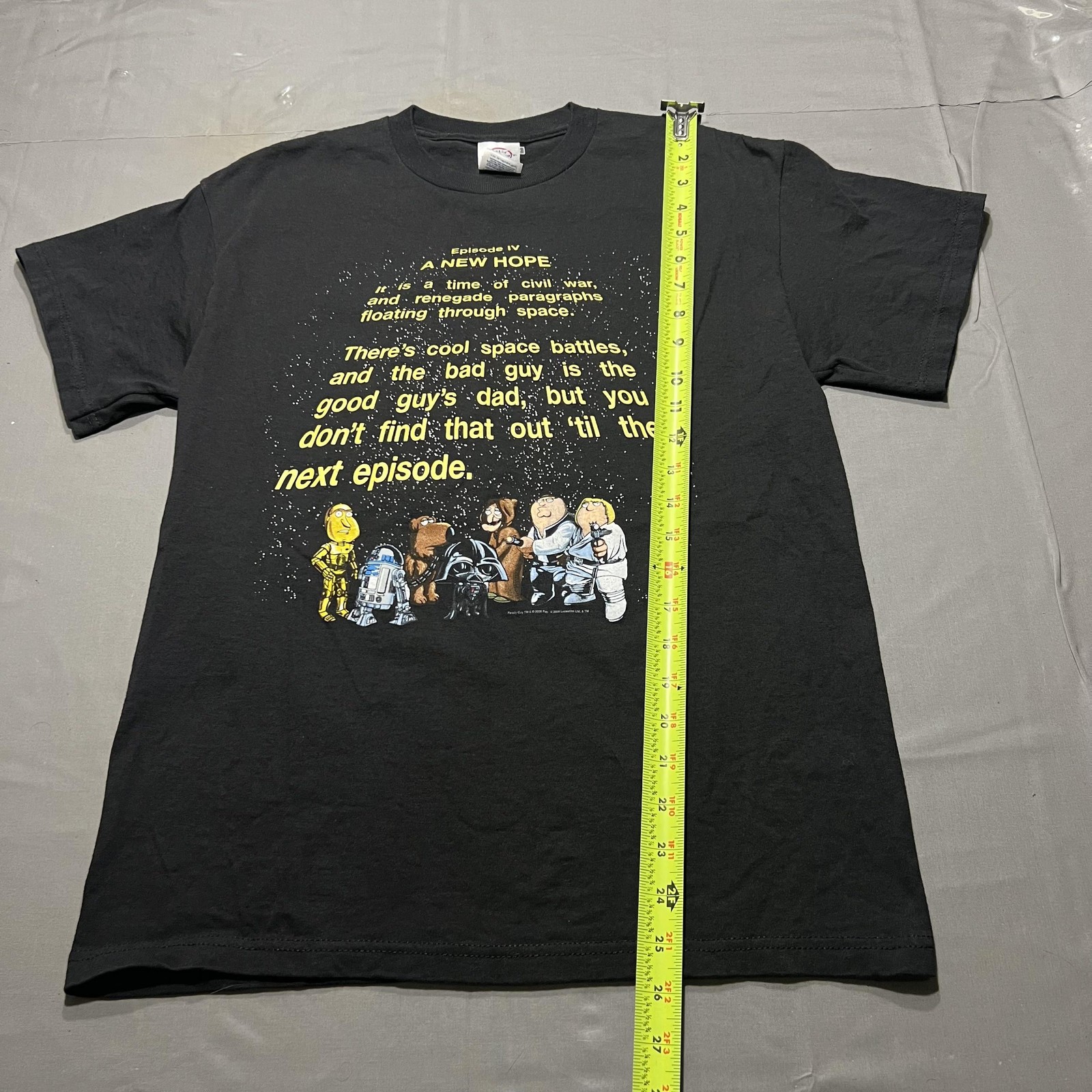 Delta Pro Weight Shirt Mens Medium Black Family Guy Star Wars Parody Graphic gallery