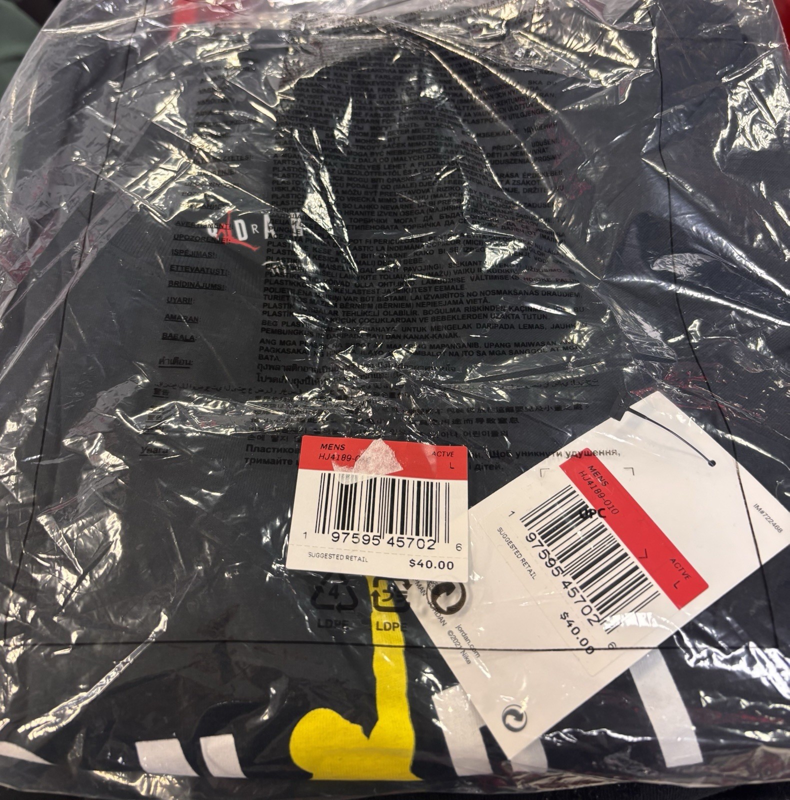SONRIE X Jordan Tee J Balvin T Shirt Size L HJ4189-010 New With Tags Tour Yellow gallery