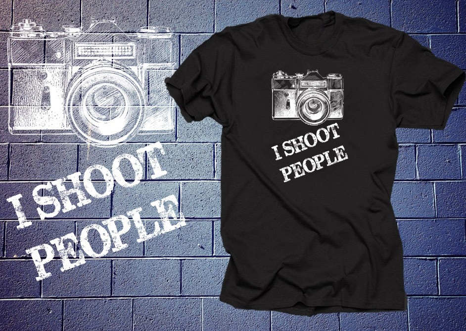 I shoot People T shirt Camera Cameraman photograph T-Shirt Tee Shirt Tee