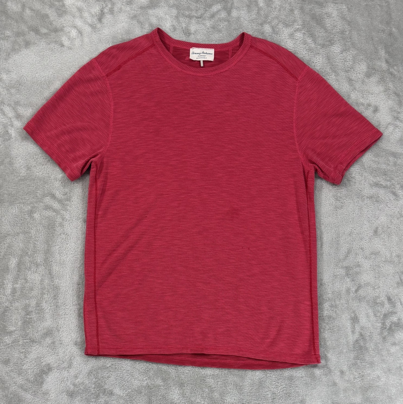 Tommy Bahama Mens T Shirt Large Red Islandzone Reversible Coolmax Tencel Modal gallery