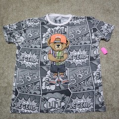 Hustle Bear Savage Legend Blessed All Over Print Short Sleeve Tee Men’s 3XL XXXL