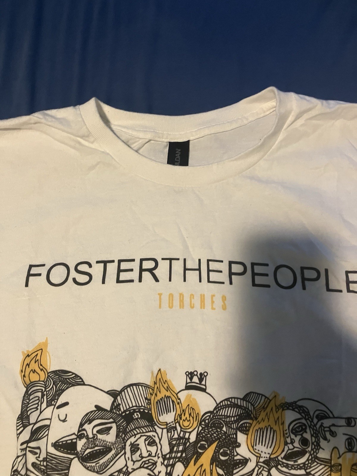 Foster The People Official Torches Pop Merch White Album Cover Graphic Tee Men L gallery