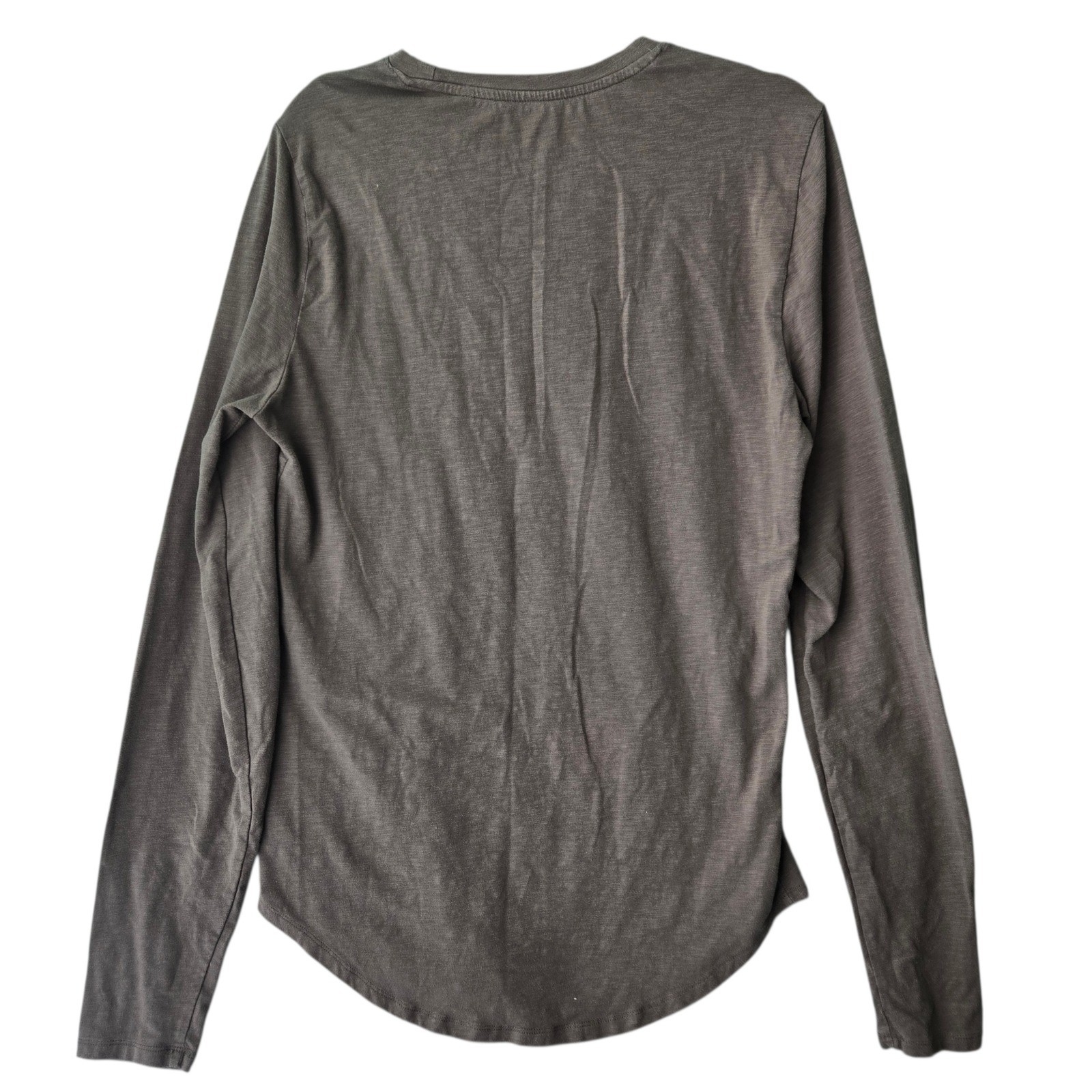 American Tall Mens Slub Cotton Long Sleeve T-Shirt Charcoal Grey Medium Tall MT gallery