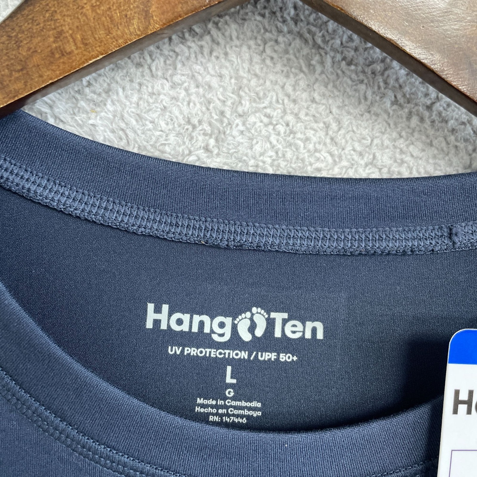 NEW Hang Ten Men's L UV Protection Long Sleeve Shirt Blue G1373 gallery
