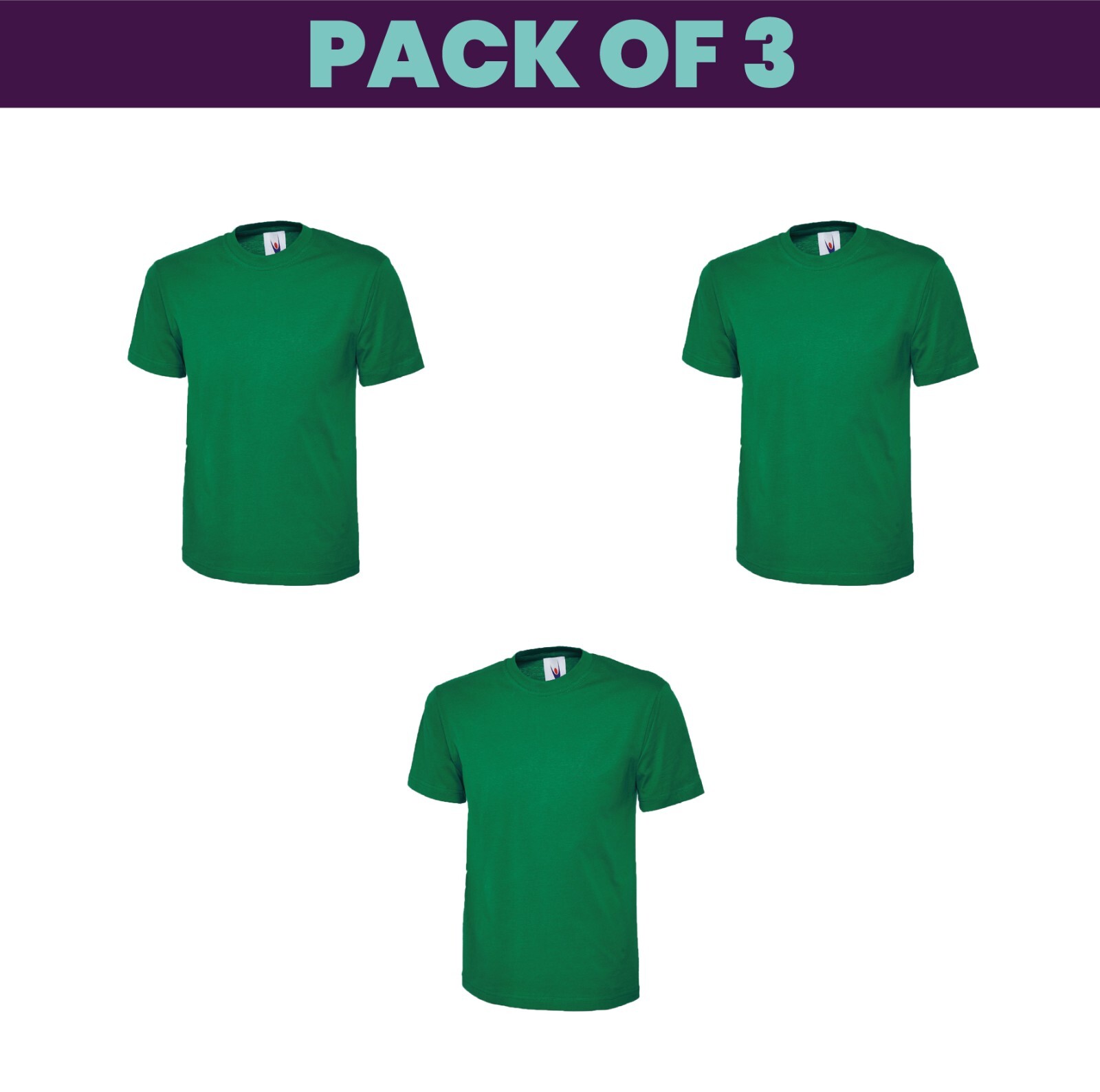 Pack 5 & 3 Uneek Classic T-Shirt Plain Casual Wear stag do hen Unisex UC301 gallery