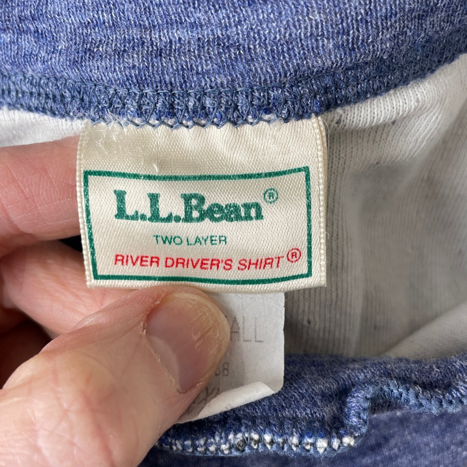 Vintage LL Bean River Drivers Wool Blend Henley Shirt Men XXLT Two Layer Thermal gallery