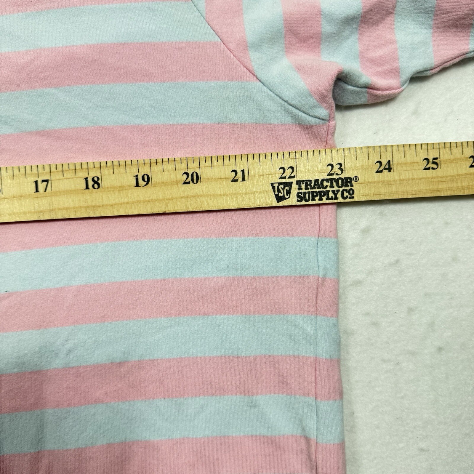 Teddy Fresh Striped Pink and Green Cotton Tee Shirt Size Men’s Large gallery