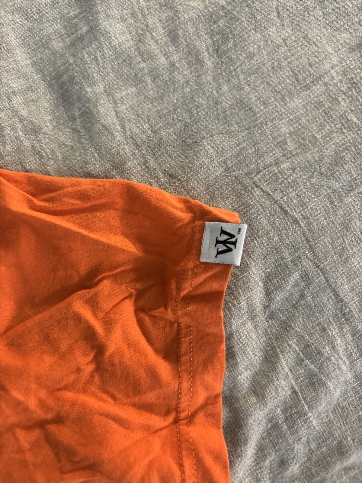 WRLDINVSN Streetwear Orange Graphic Tee - Trust in Your VSN size XL gallery