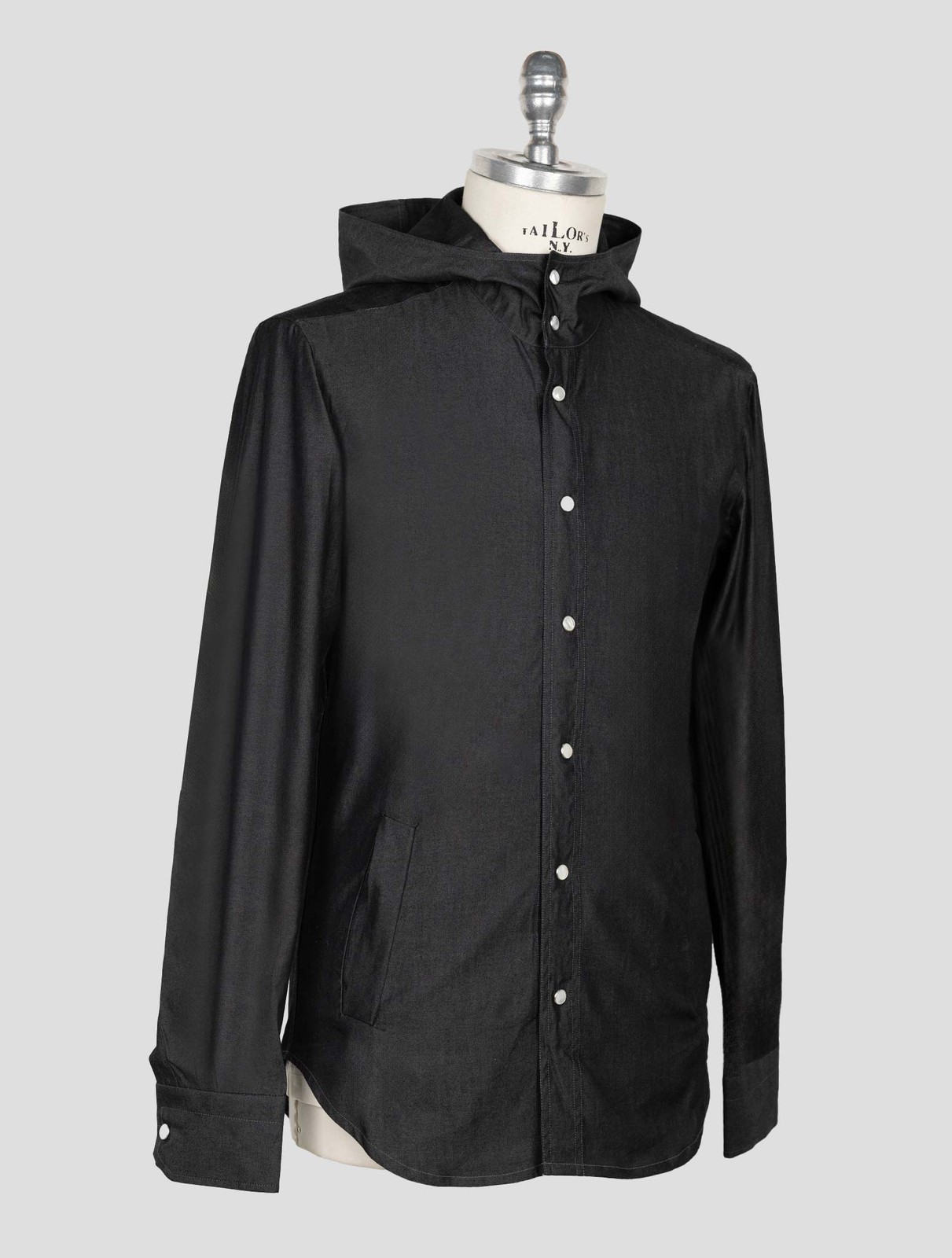 NEW KITON DARK GRAY COTTON SHIRT MARIANO EU 56 - US 46 - 2XL KME33 gallery