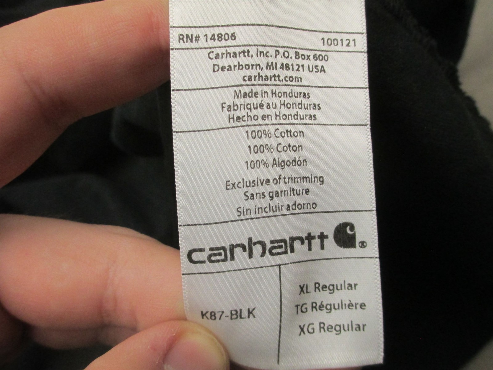 Carhartt Size XL Mens Black 100% Cotton Utility Work Casual Pocket TShirt 594 gallery