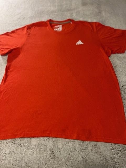 Adidas Shirt Mens 2XL Red Go-To Performance Tee Short Sleeve Athletic Cotton