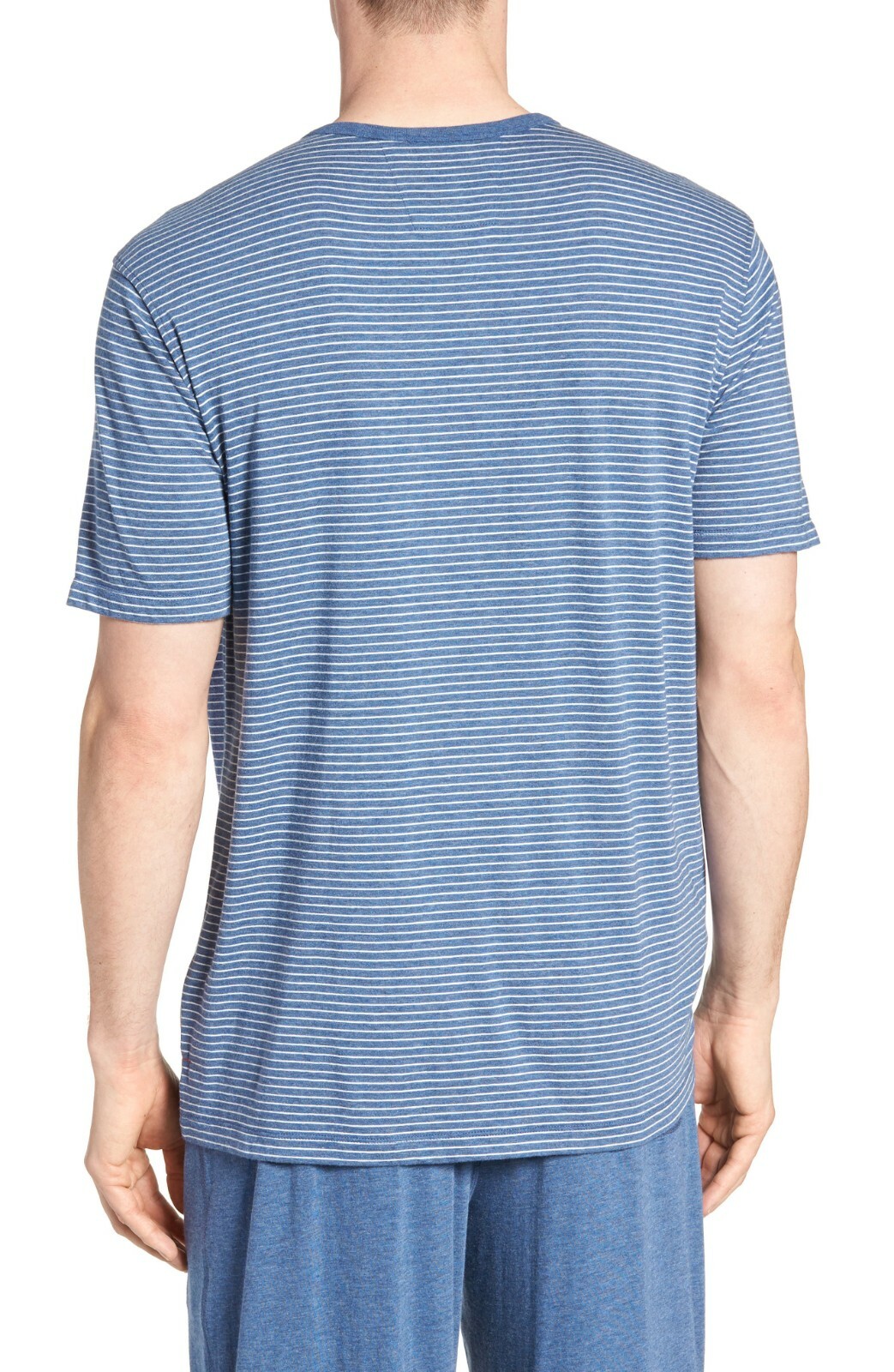 Daniel Buchler Men's Pima Cotton & Modal Striped Lounge Henley, Medium or XL gallery